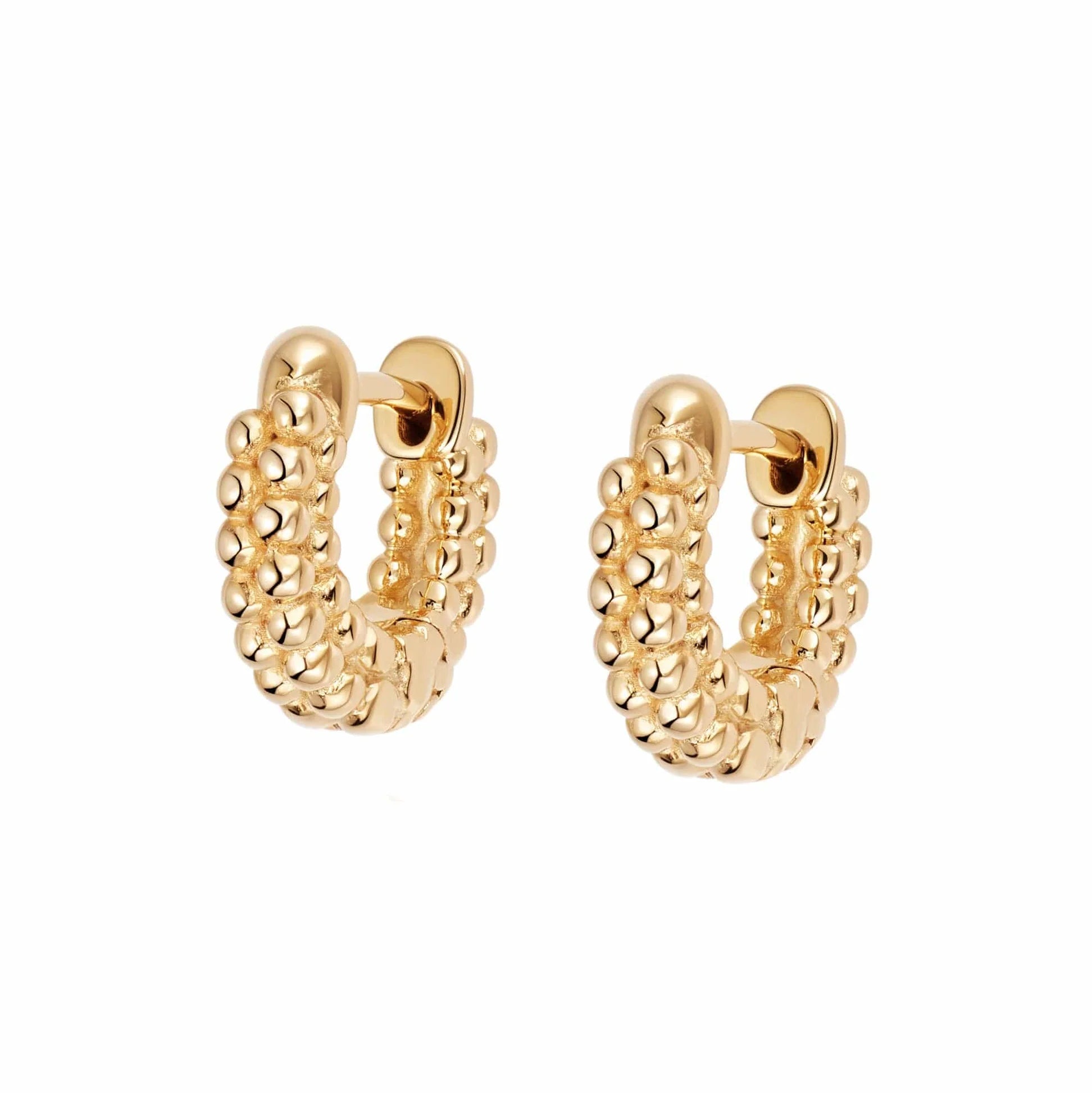 Daisy London Mini Ball Huggie Hoop Earrings, Gold Lily and Mitchell