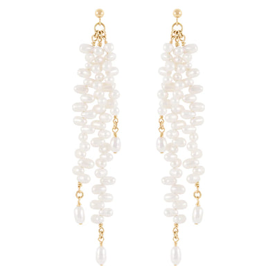 Alana Maria Angelina Earrings, Gold