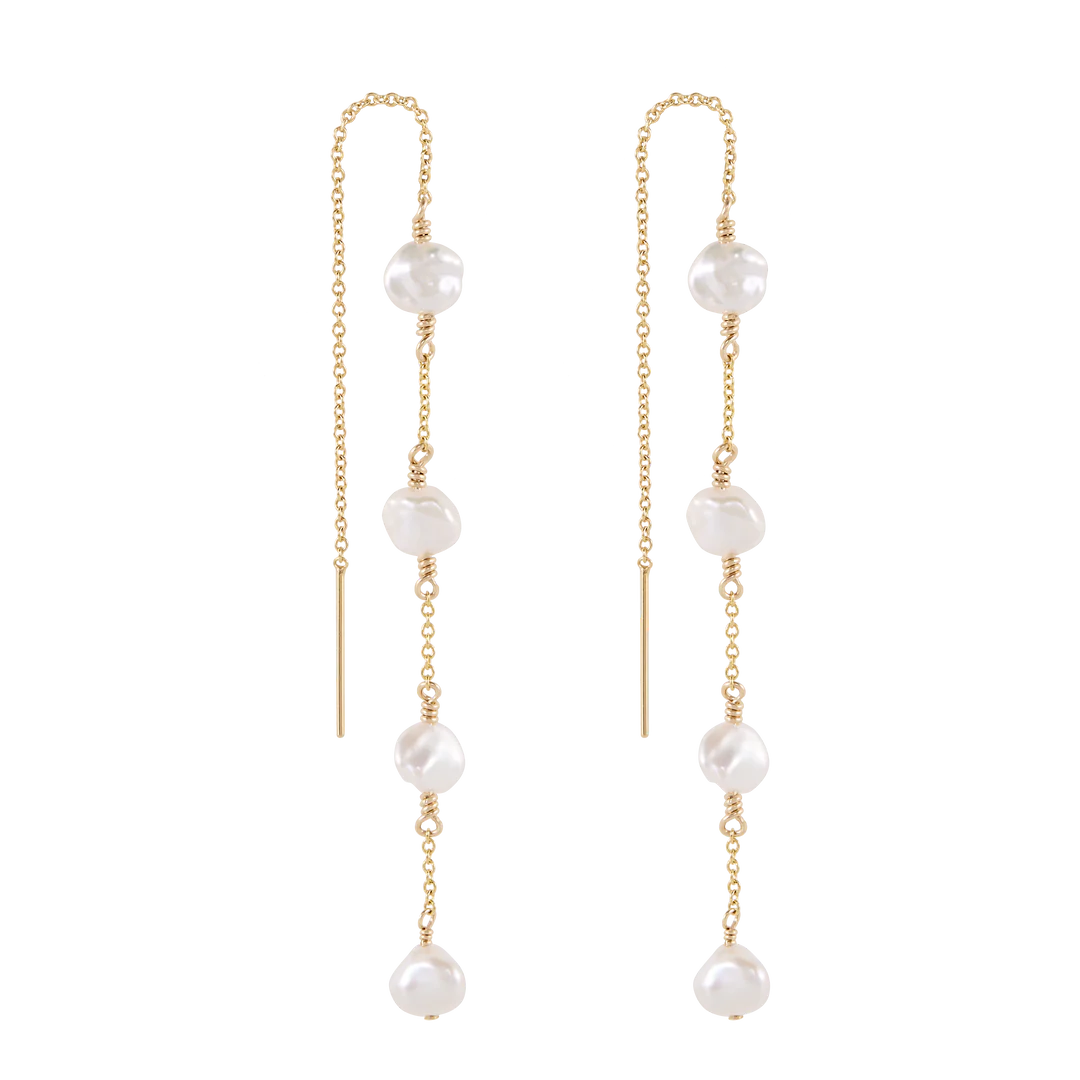 Alana Maria Lucia Earrings, Gold