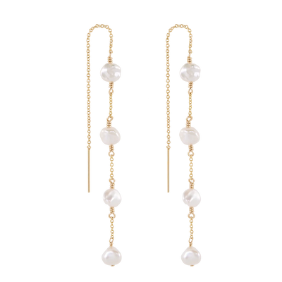 Alana Maria Lucia Earrings, Gold