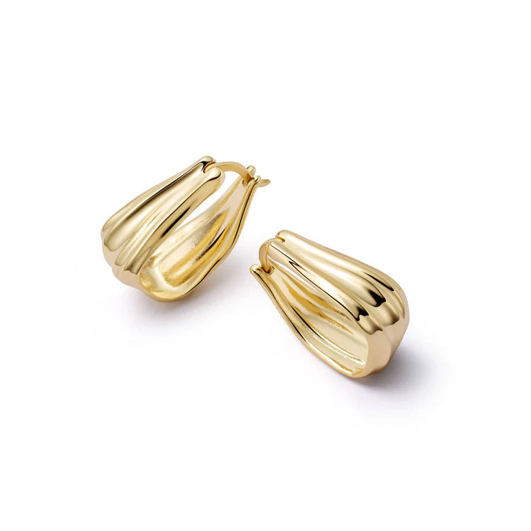 Daisy London Organic Creolè Earrings, Gold