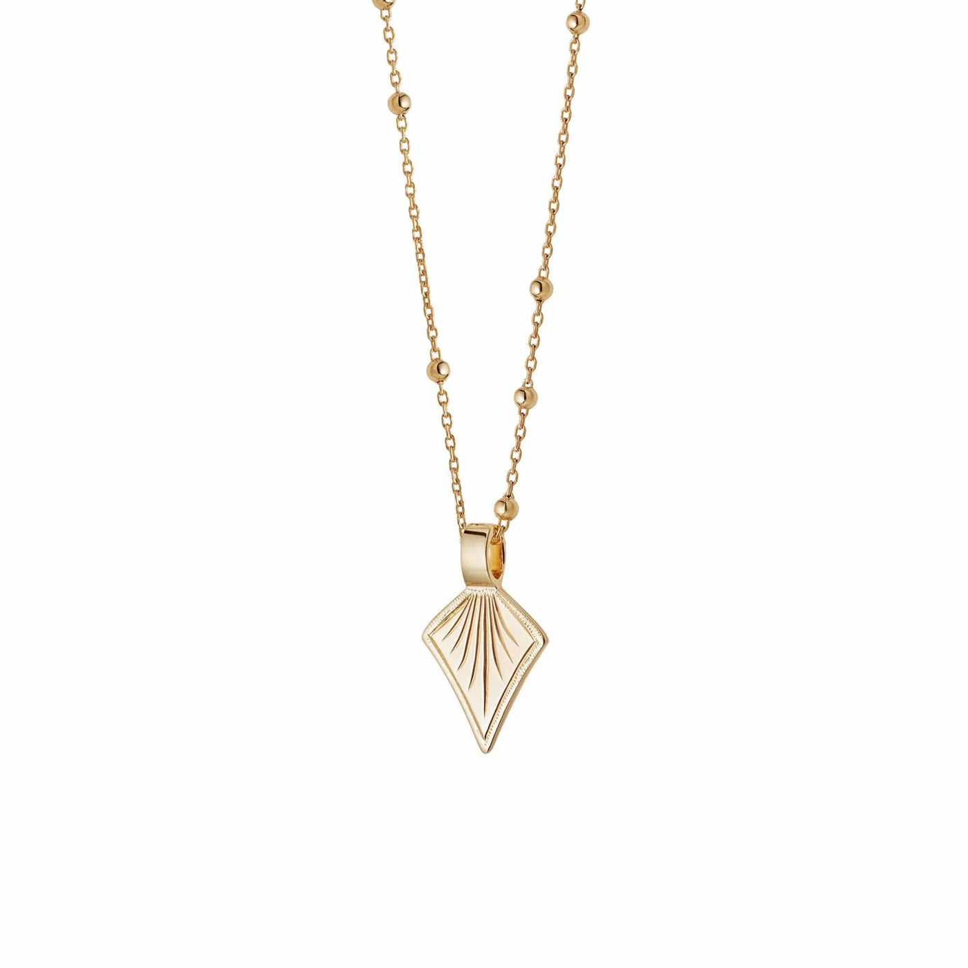 Daisy London Palm Leaf Bobble Chain Necklace, Gold