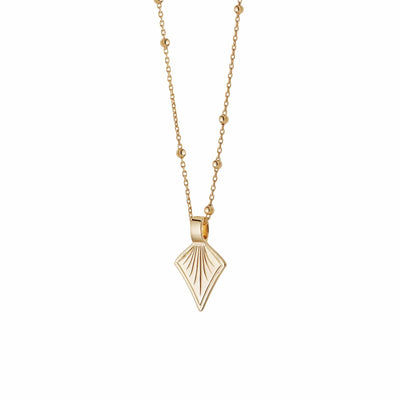 Daisy London Palm Leaf Bobble Chain Necklace, Gold