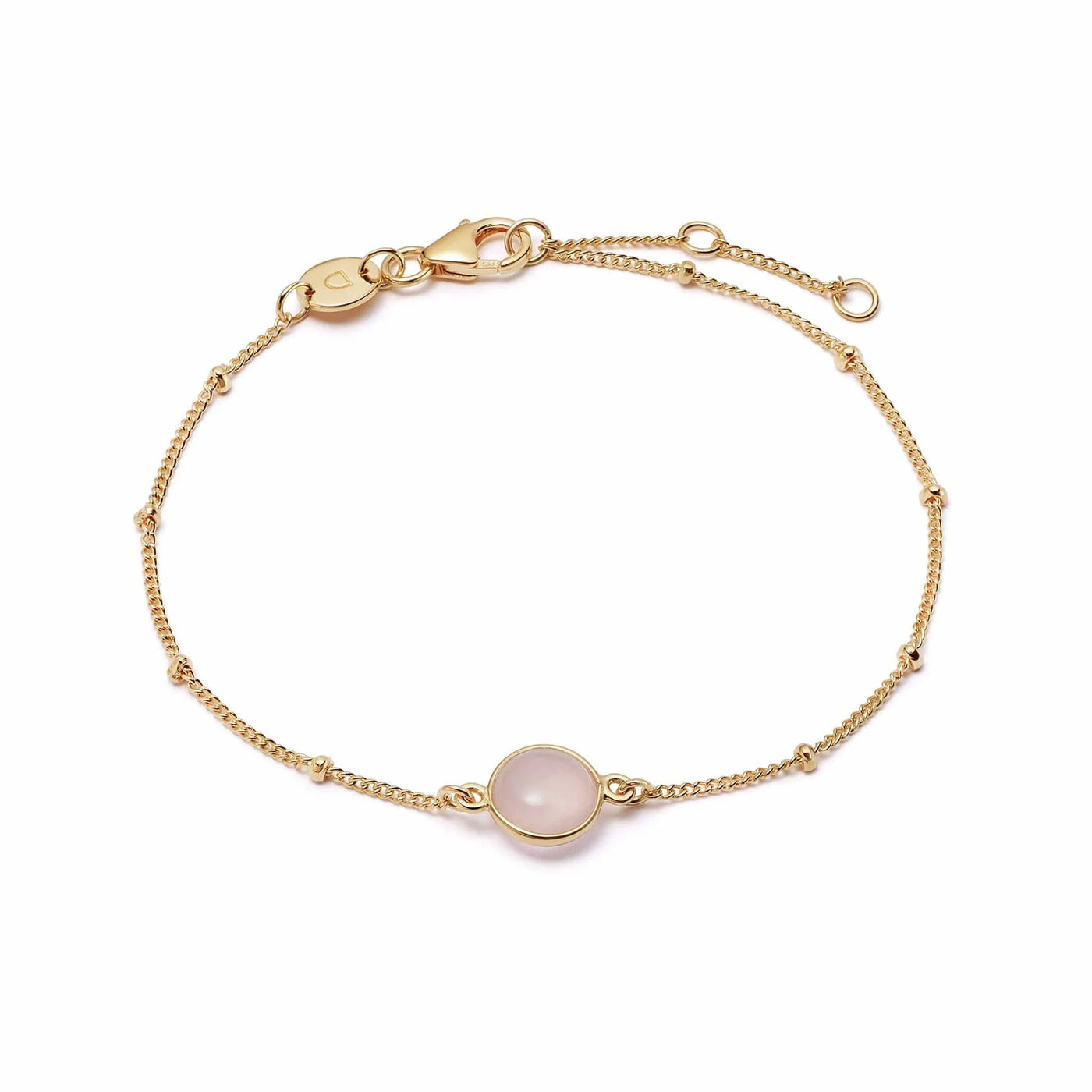 Daisy London Rose Quartz Healing Stone Bracelet, Gold