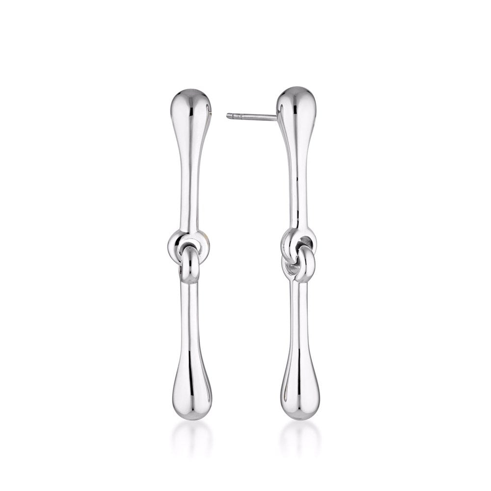 Linda Tahija Mon Drop Earrings, Silver