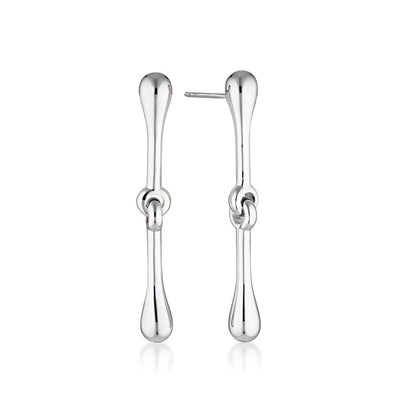 Linda Tahija Mon Drop Earrings, Silver