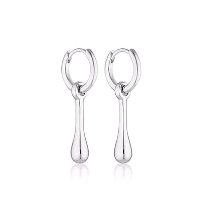 Linda Tahija Mon Huggie Earrings, Silver