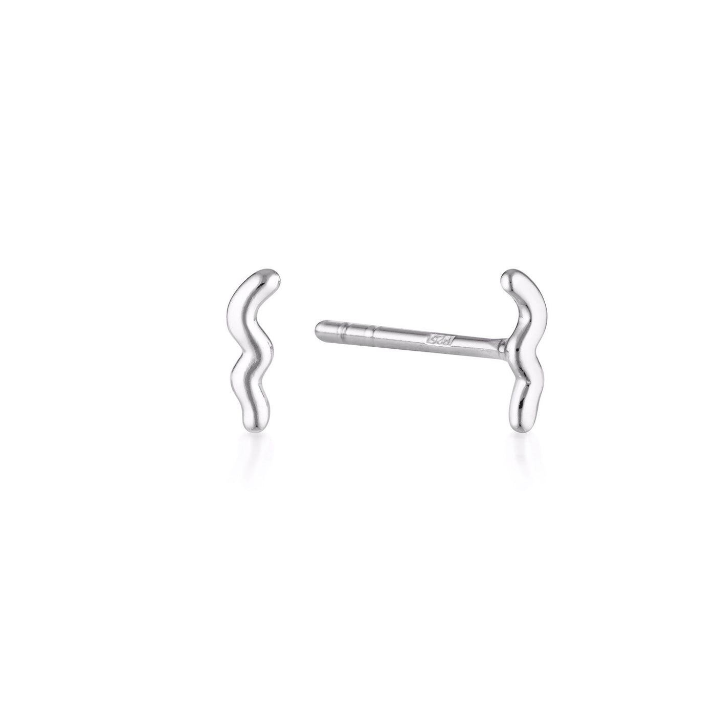 Linda Tahija Wave Stud Earrings, Silver