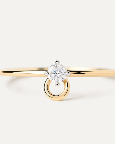 PD Paola Fine 18k Gold Diamond Ari Solitary Ring