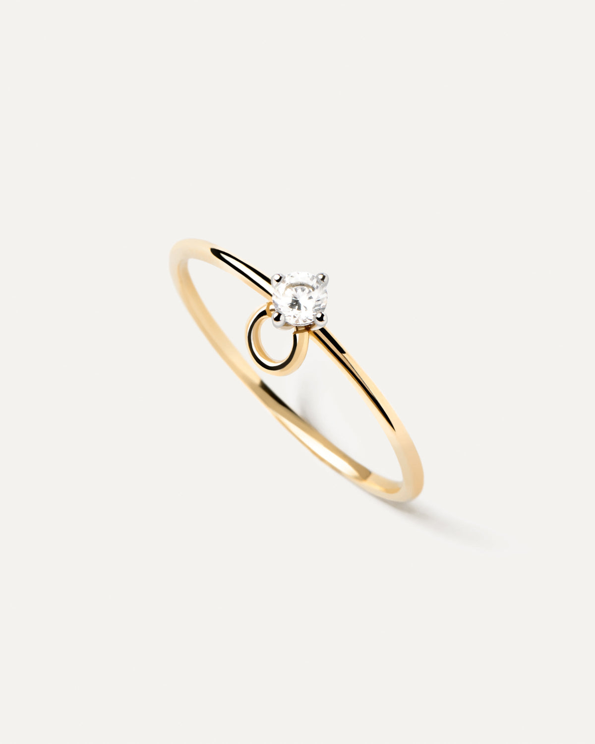 PD Paola Fine 18k Gold Diamond Ari Solitary Ring