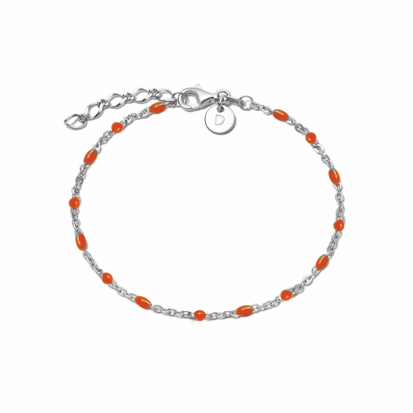 Daisy London Treasures Coral Beaded Bracelet, Silver