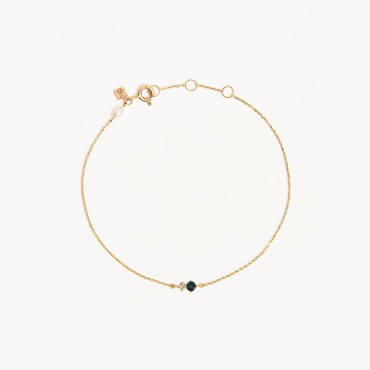 By Charlotte 14k Gold December Blue Topaz Birthstone Bracelet