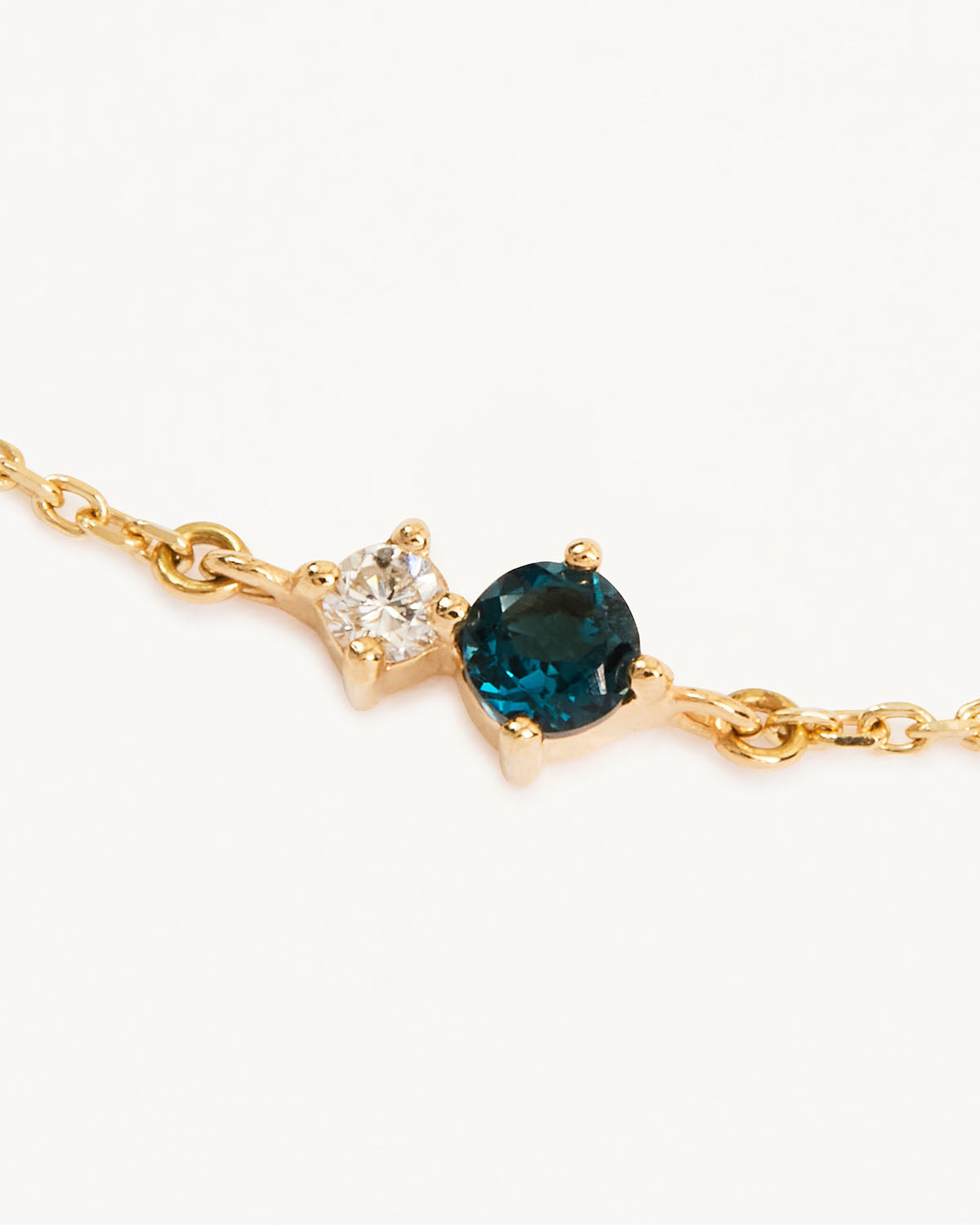 By Charlotte 14k Gold December Blue Topaz Birthstone Bracelet