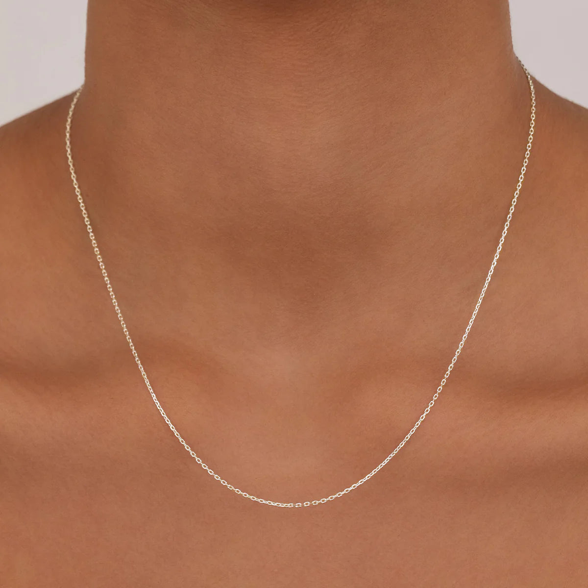 By Charlotte 14k White Gold 18" Signature Chain Necklace