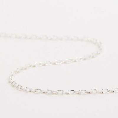 By Charlotte 14k White Gold 18" Signature Chain Necklace