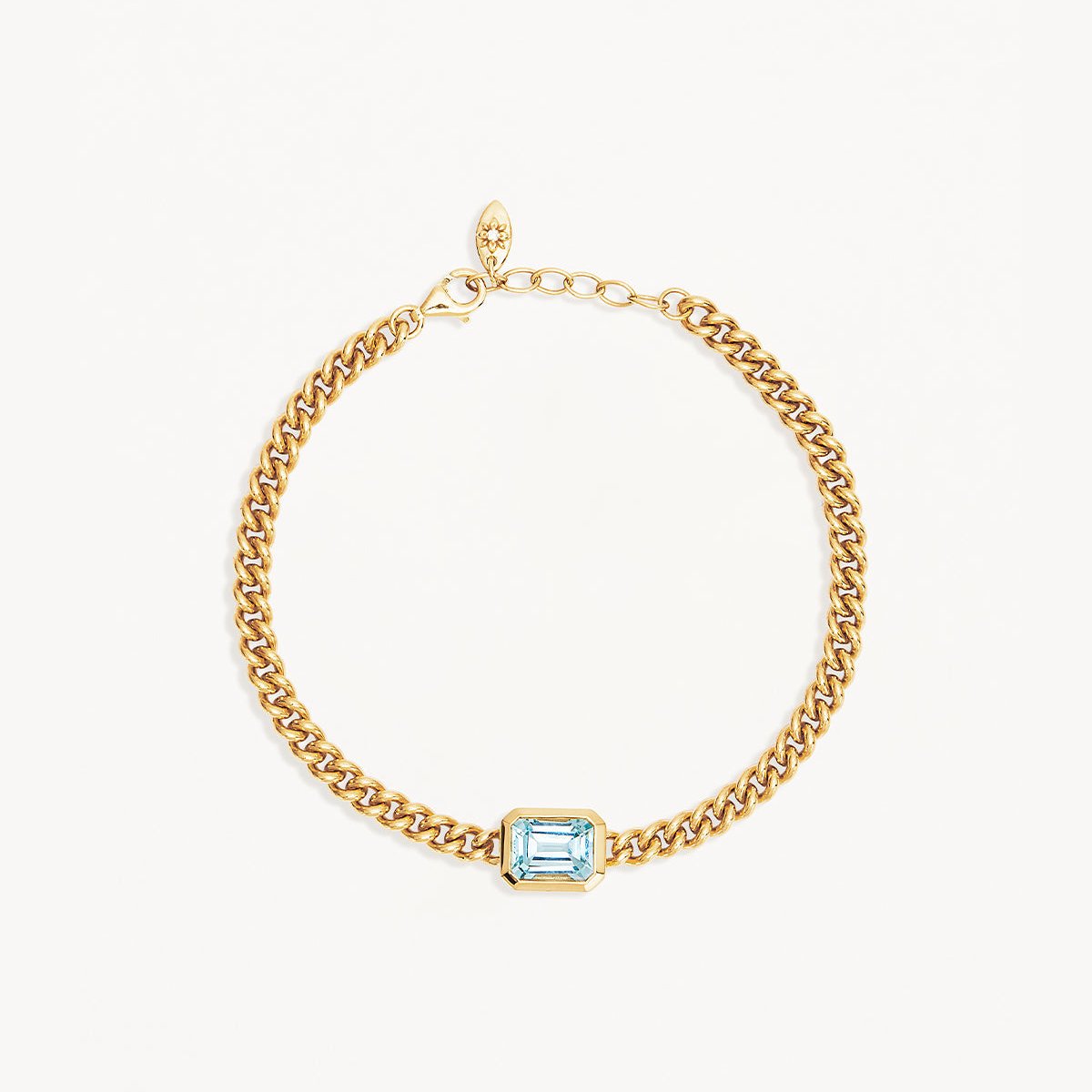 By Charlotte Calm Your Soul Topaz Curb Bracelet, Gold