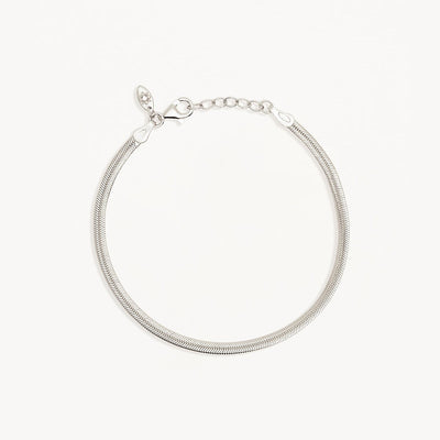 By Charlotte Herringbone Chain Bracelet, Gold or Silver