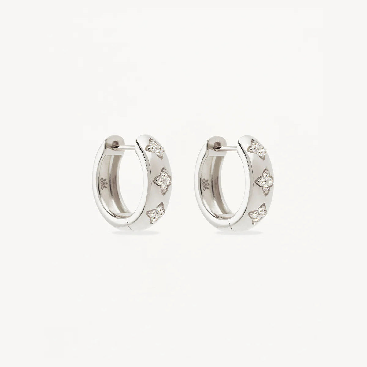 By Charlotte Bloom With You Lotus Hoops, Silver