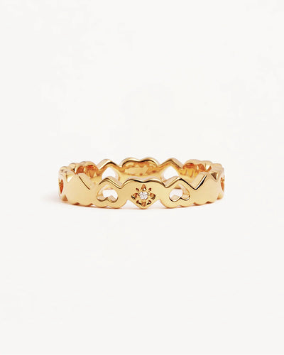 By Charlotte Connected Hearts Ring, Gold