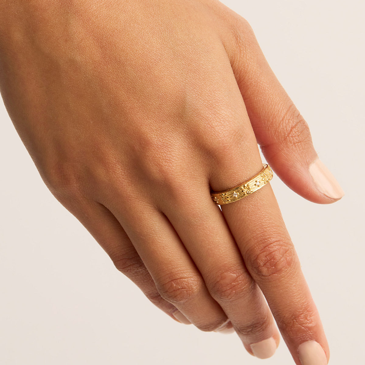 By Charlotte Live in Grace Ring, Gold