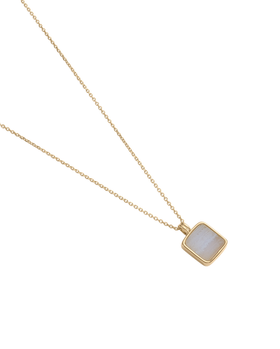 Kirstin Ash Blue Lace Agate Pendant Necklace, Gold