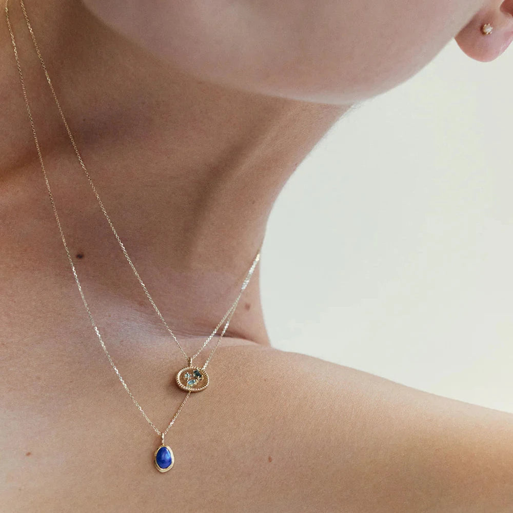 Kirstin Ash Luminous Lapis Charm, 9k Gold