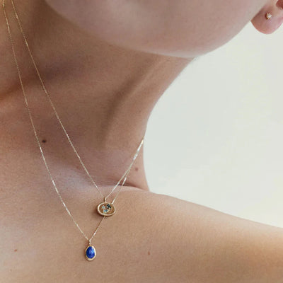 Kirstin Ash Luminous Lapis Charm, 9k Gold