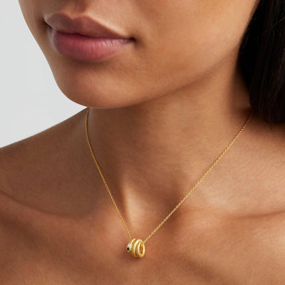 By Charlotte Snake Petal Charm, Gold