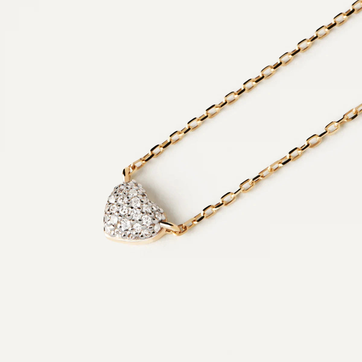 PD Paola Fine 18k Gold Diamond Heart Solitary Necklace