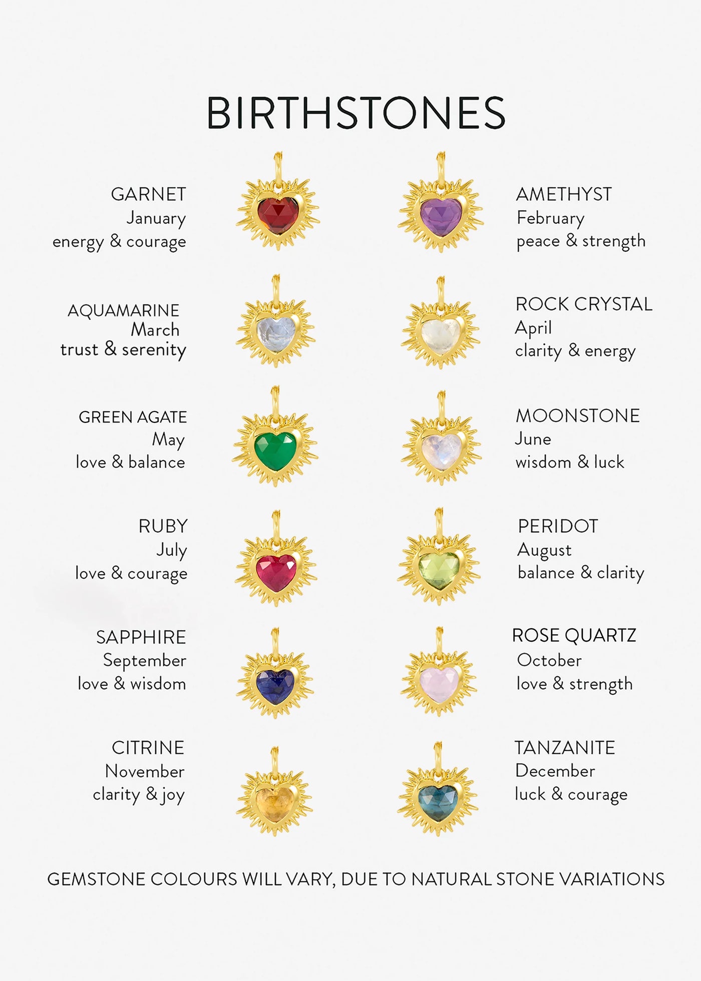 Rachel Jackson Electric Love August Birthstone Heart Necklace, Gold