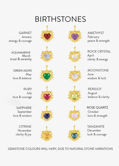 Rachel Jackson Electric Love August Birthstone Heart Necklace, Gold