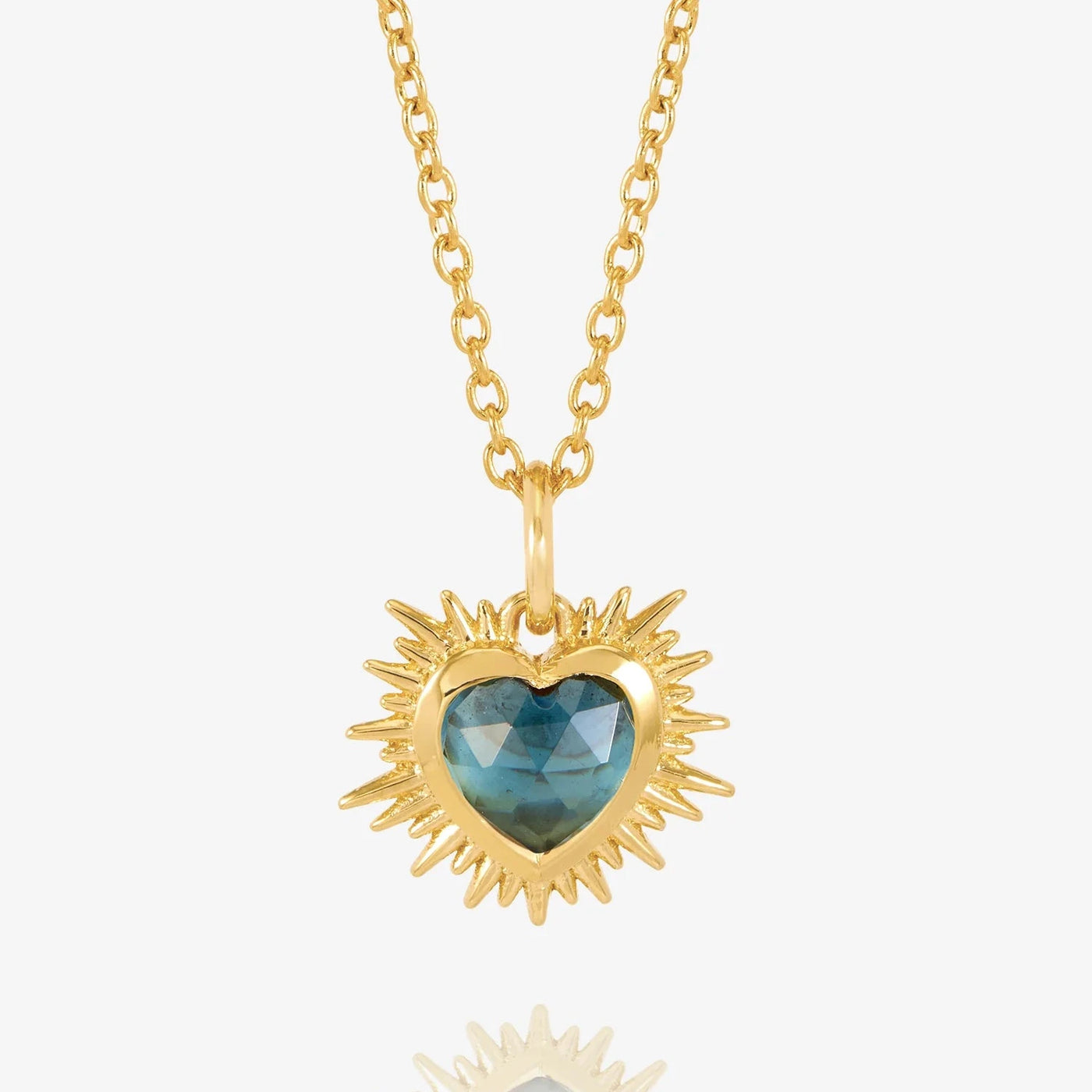 Rachel Jackson Electric Love December Birthstone Heart Necklace, Gold