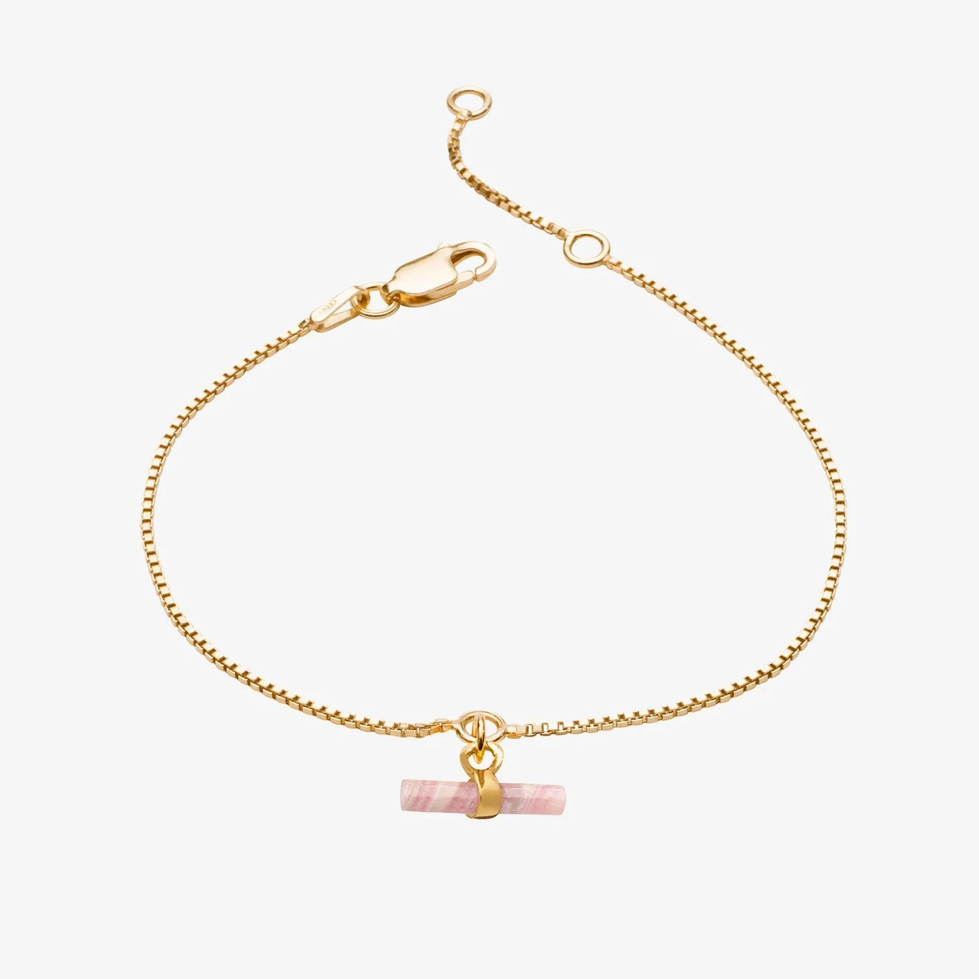 Rachel Jackson Mini Rose T-Bar Bracelet, Gold