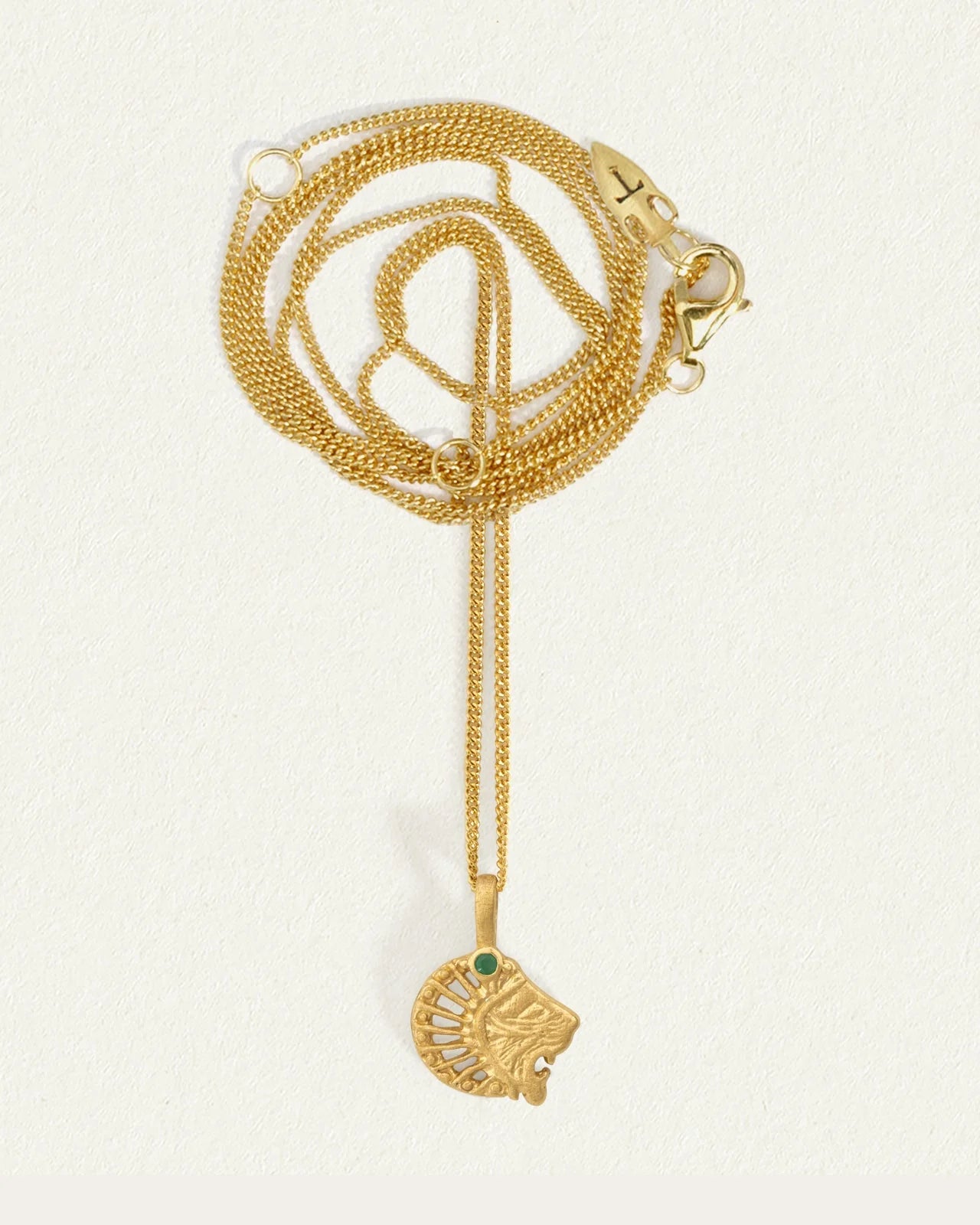 Temple of the Sun Babylon Small Necklace, Gold