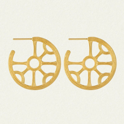 Temple of the Sun Kalinda Hoops, Gold