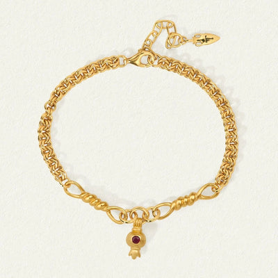 Temple of the Sun Pomegranate Bracelet, Gold