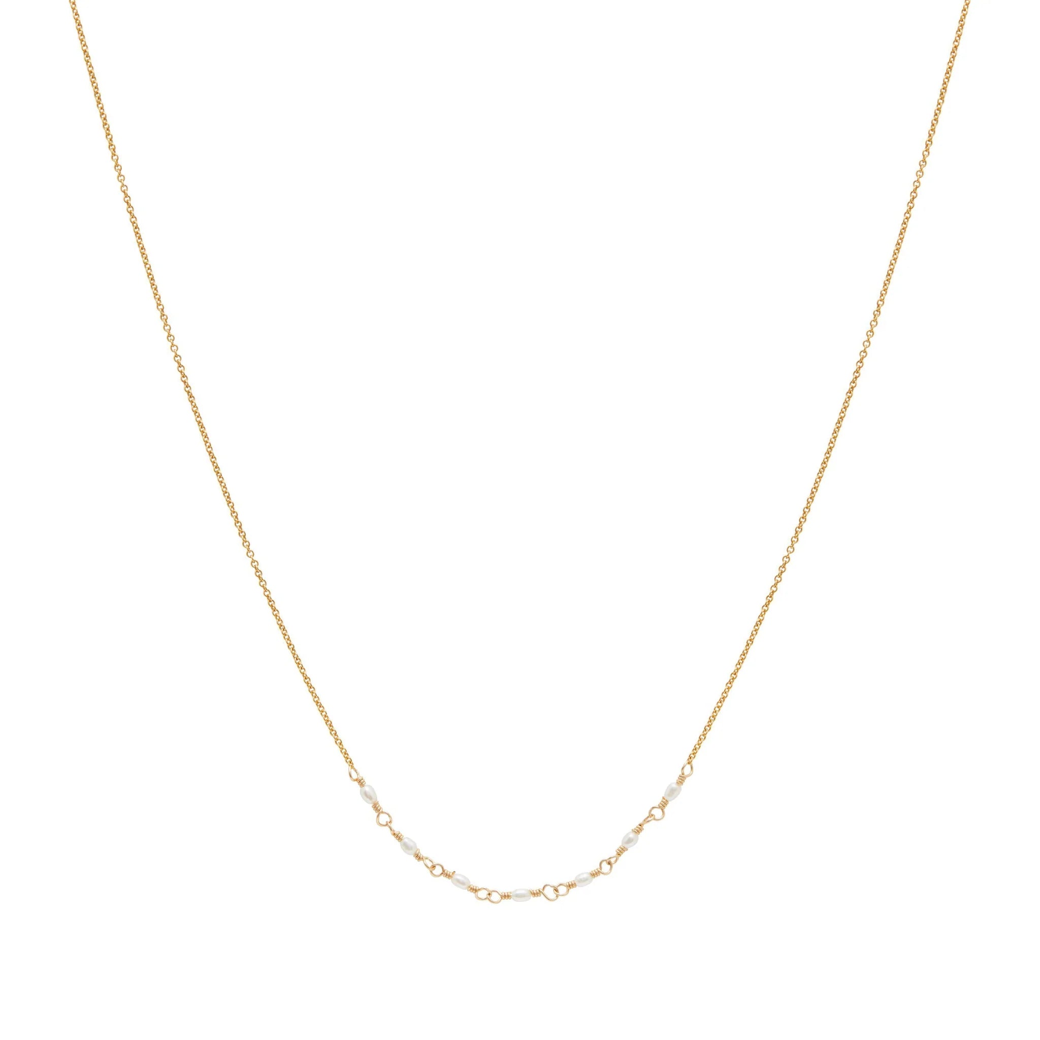 Alana Maria Emme Freshwater Pearl Necklace, Gold – Lily and Mitchell