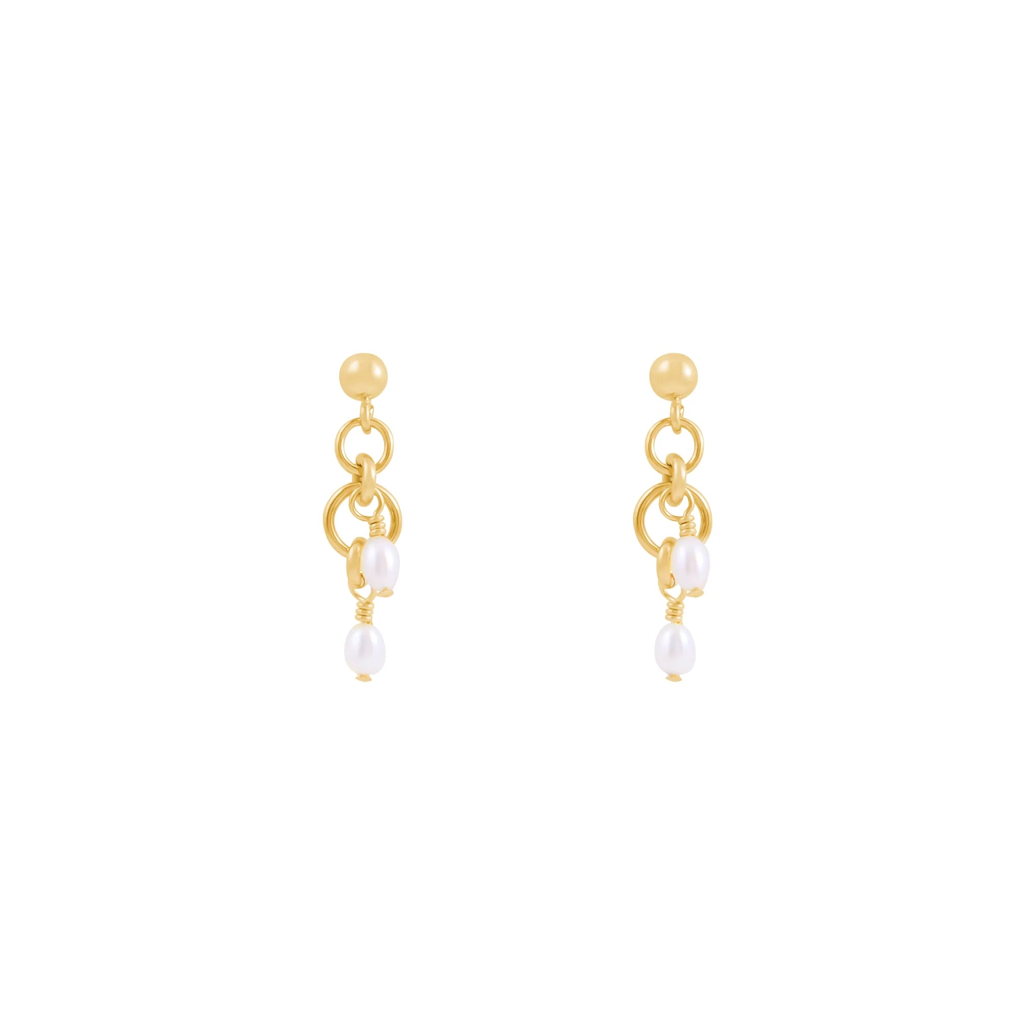 Alana Maria Peta Freshwater Pearl Earrings, Gold – Lily and Mitchell