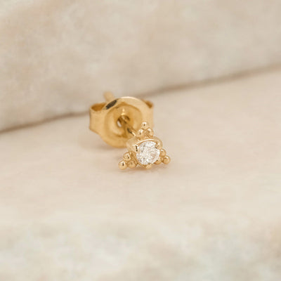 By Charlotte 14k Gold Awaken Diamond Single Stud Earring