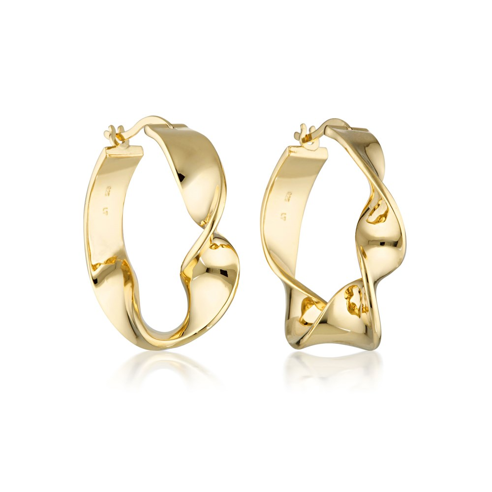 Linda Tahija Jumbo Twist Hoop Earrings, Gold or Silver – Lily and Mitchell