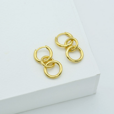 Linda Tahija Kindred Link Earrings, Gold or Silver