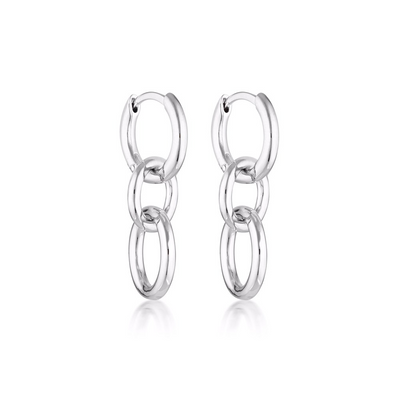 Linda Tahija Kindred Link Earrings, Gold or Silver