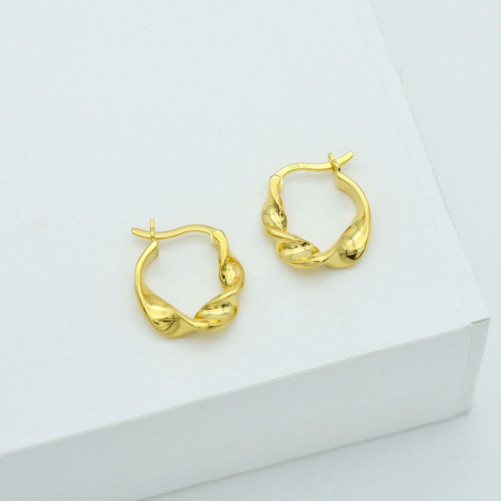 Linda Tahija Twist Hoop Earrings, Gold or Silver