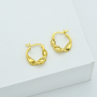 Linda Tahija Twist Hoop Earrings, Gold or Silver