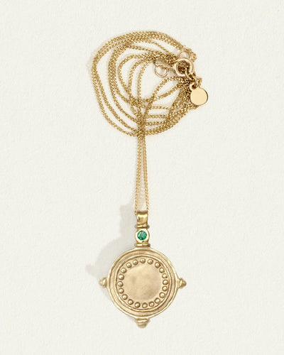 Temple of the Sun Solid Gold Sura Necklace