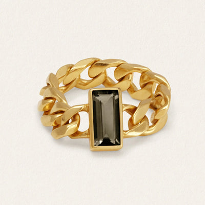 Temple of the Sun Tigris Chain Ring, Gold